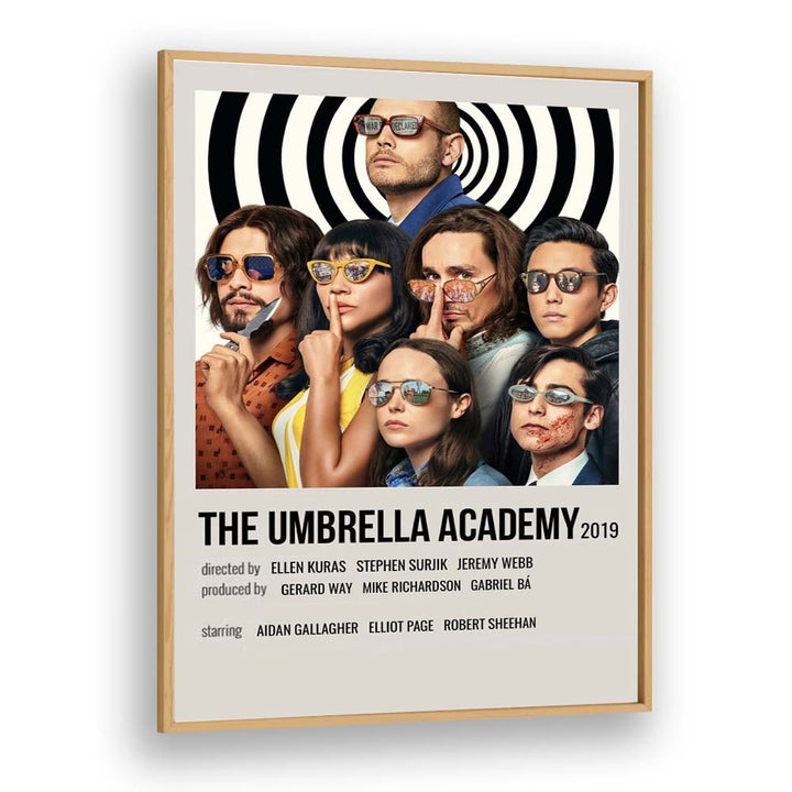 The Umbrella Academy 2019 Movie Posters in Oak Wood Plain Frame