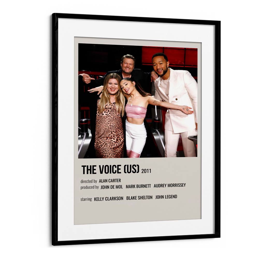 The Voice US Movie Posters in Black Frame With Mount