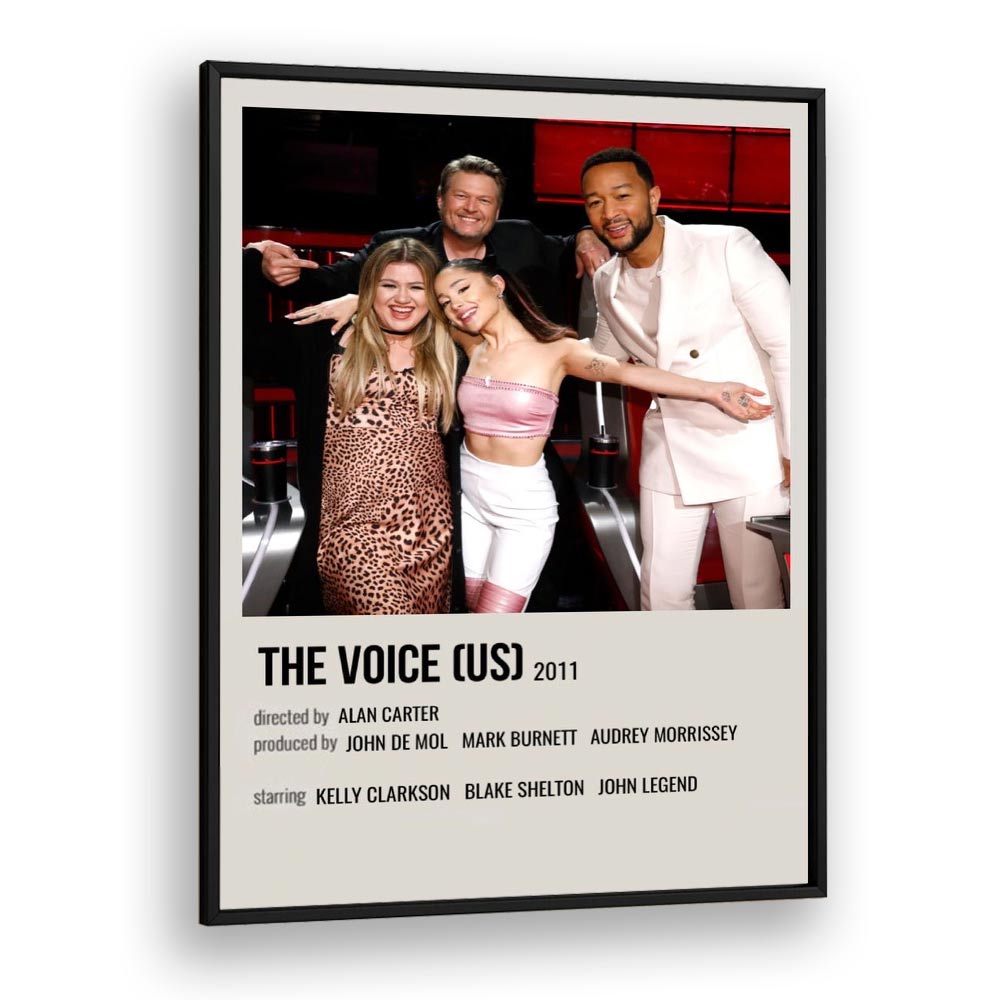 The Voice US Movie Posters in Black Plain Frame