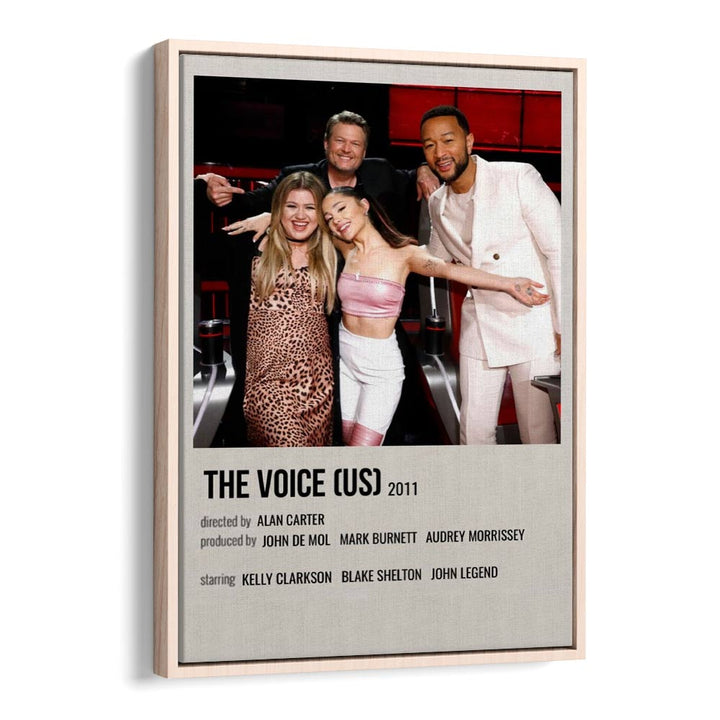 The Voice US Movie Posters in Oak Wood Floater Frame