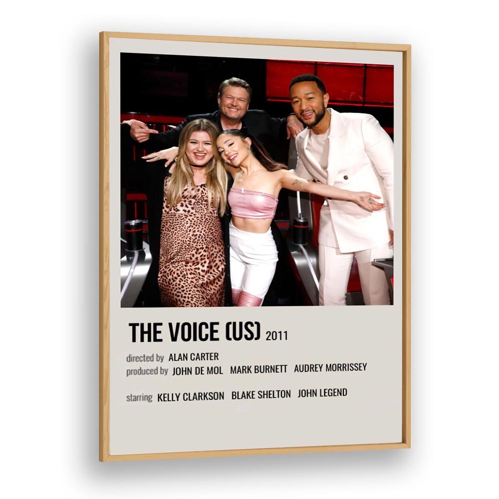 The Voice US Movie Posters in Oak Wood Plain Frame