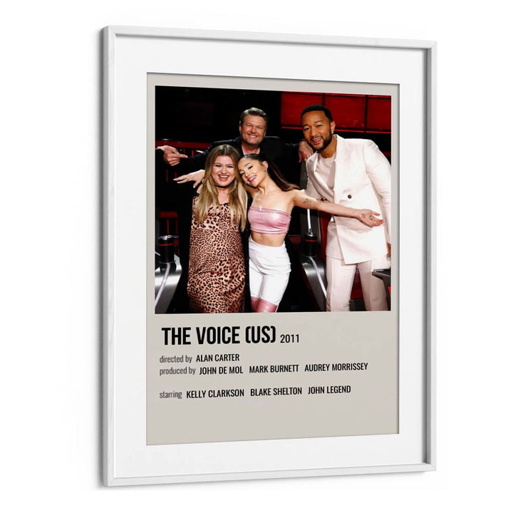 The Voice US Movie Posters in White Frame With Mount