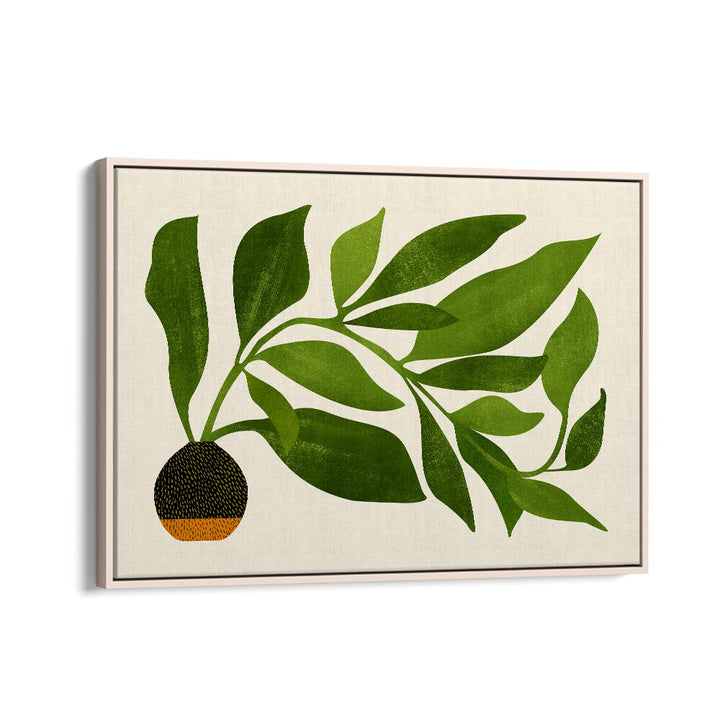 The Wanderer by Kristian Gallagher Botanical Flower Paintings Floral Paintings in Oak Wood Floater Frame