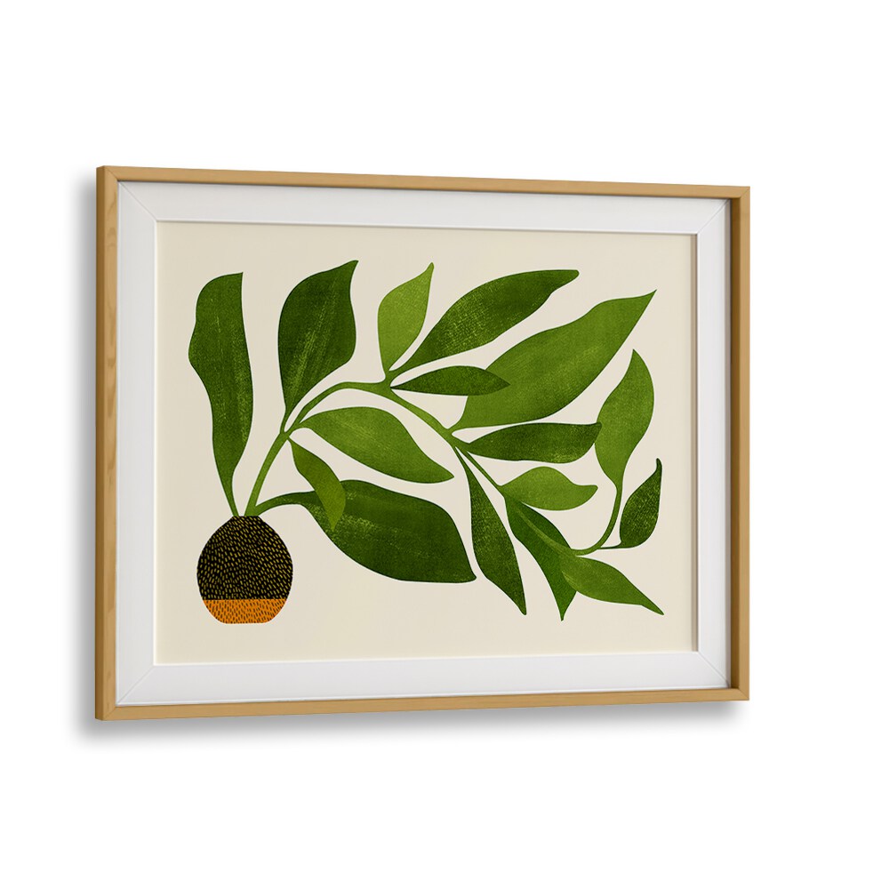 The Wanderer by Kristian Gallagher Botanical Flower Paintings Floral Paintings in Oak Wood Frame With Mount