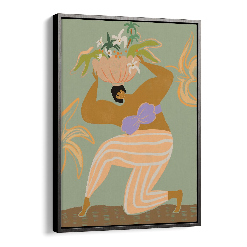 The Weight Of The World By Arty Guava Wall Art Prints in Black Floater Frame