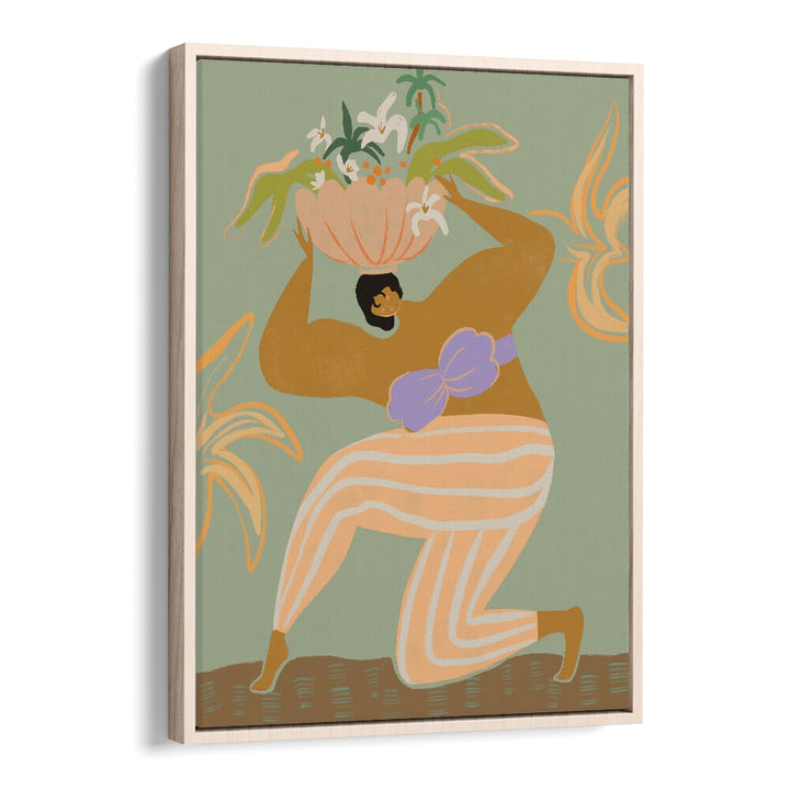 The Weight Of The World By Arty Guava Wall Art Prints in Oak Wood Floater Frame