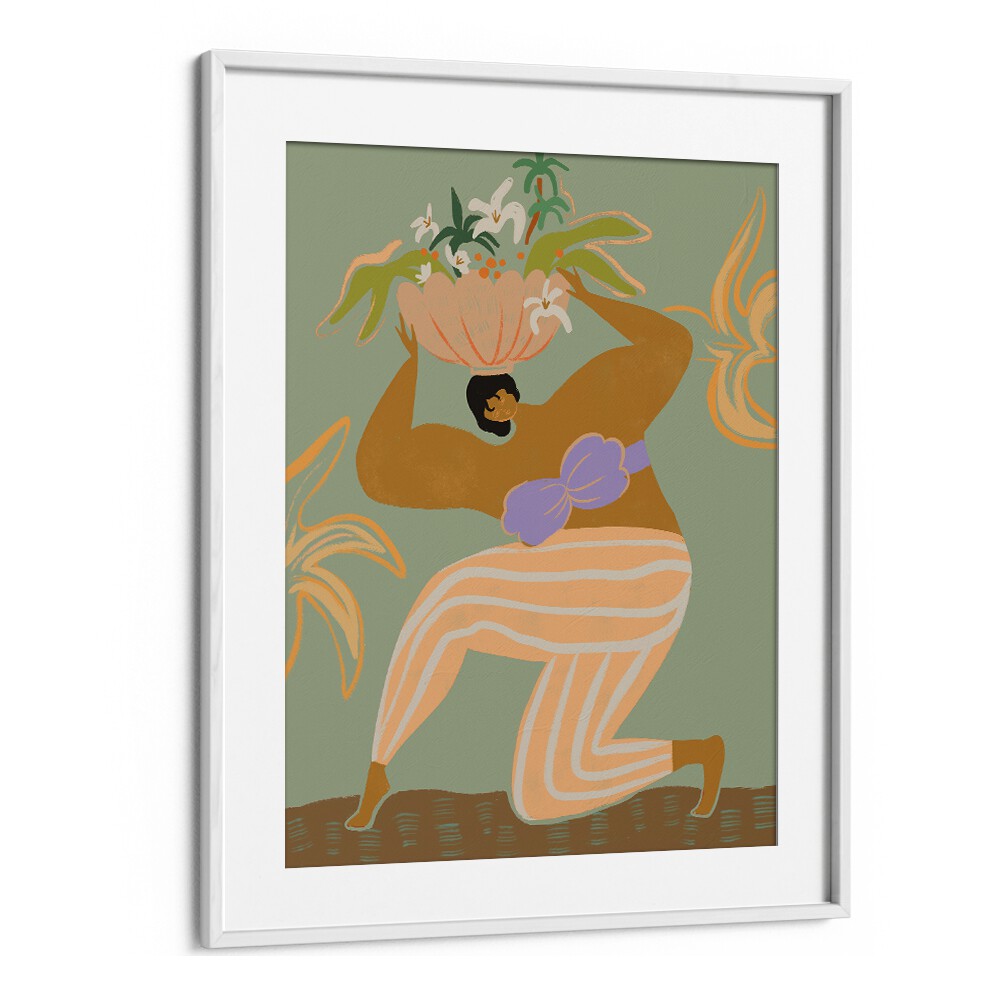 The Weight Of The World By Arty Guava Wall Art Prints in White Frame With Mount