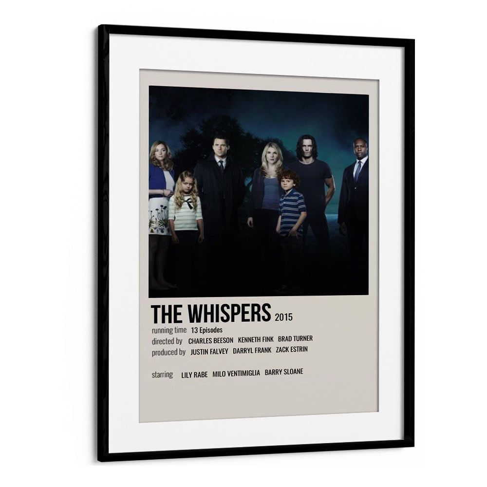 The Whispers 2015 Movie Posters in Black Frame With Mount