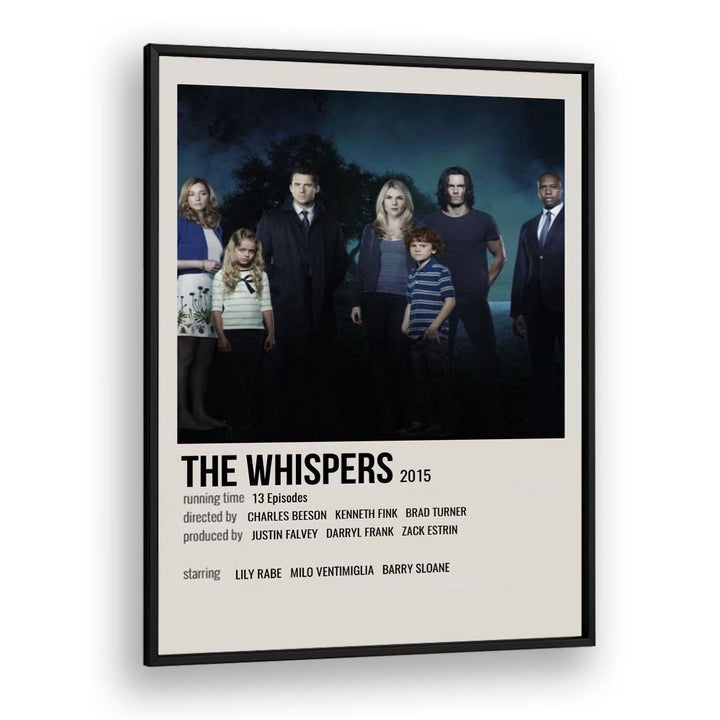 The Whispers 2015 Movie Posters in Black Plain Frame