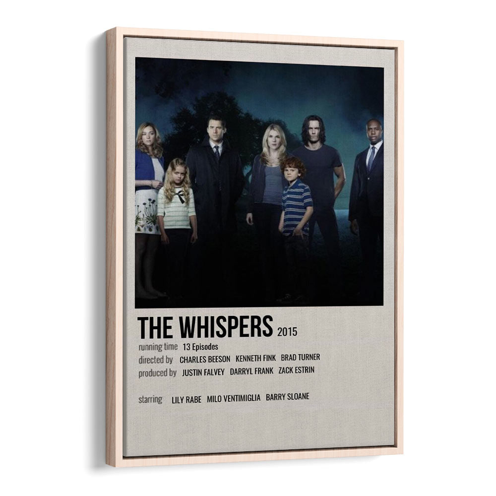 The Whispers 2015 Movie Posters in Oak Wood Floater Frame