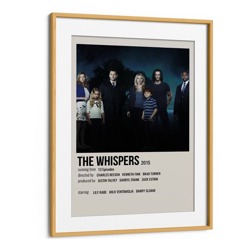 The Whispers 2015 Movie Posters in Oak Wood Frame With Mount