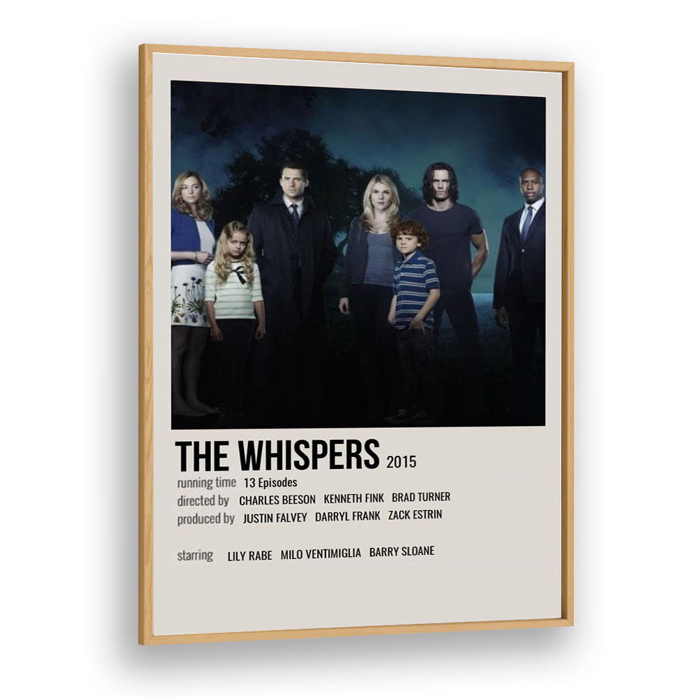 The Whispers 2015 Movie Posters in Oak Wood Plain Frame