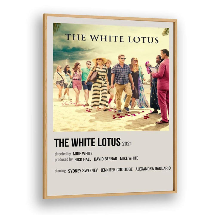 The White Lotus 2021 Movie Posters in Oak Wood Plain Frame