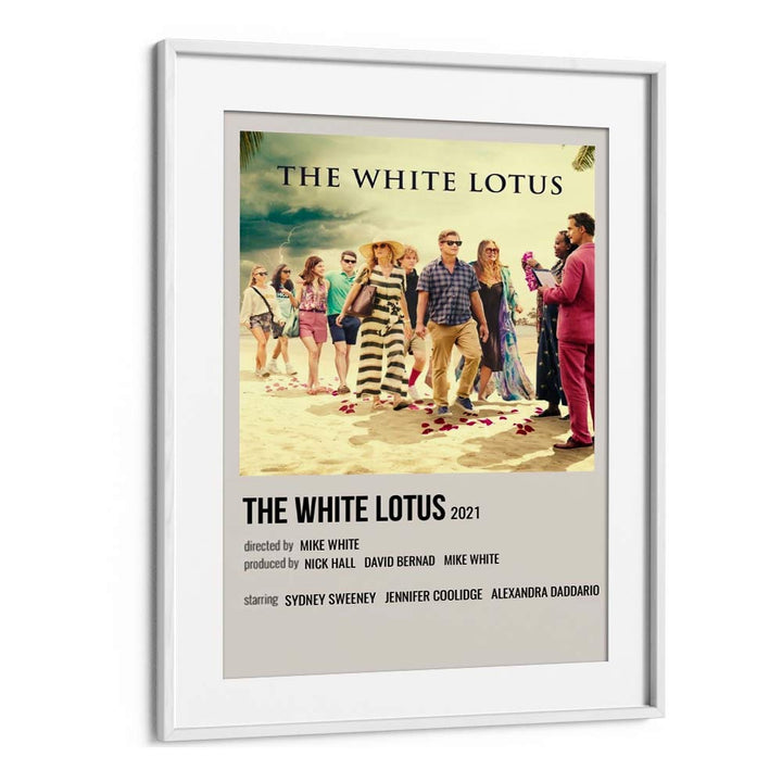 The White Lotus 2021 Movie Posters in White Frame With Mount