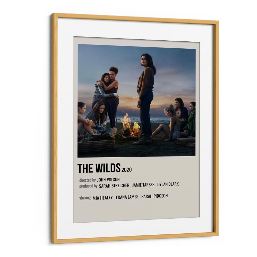 The Wilds 2020 Movie Posters in Oak Wood Frame With Mount