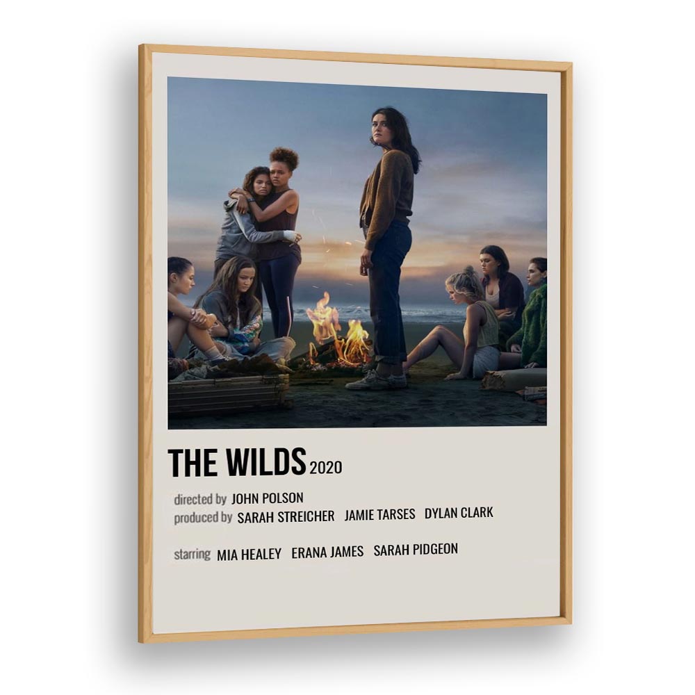 The Wilds 2020 Movie Posters in Oak Wood Plain Frame