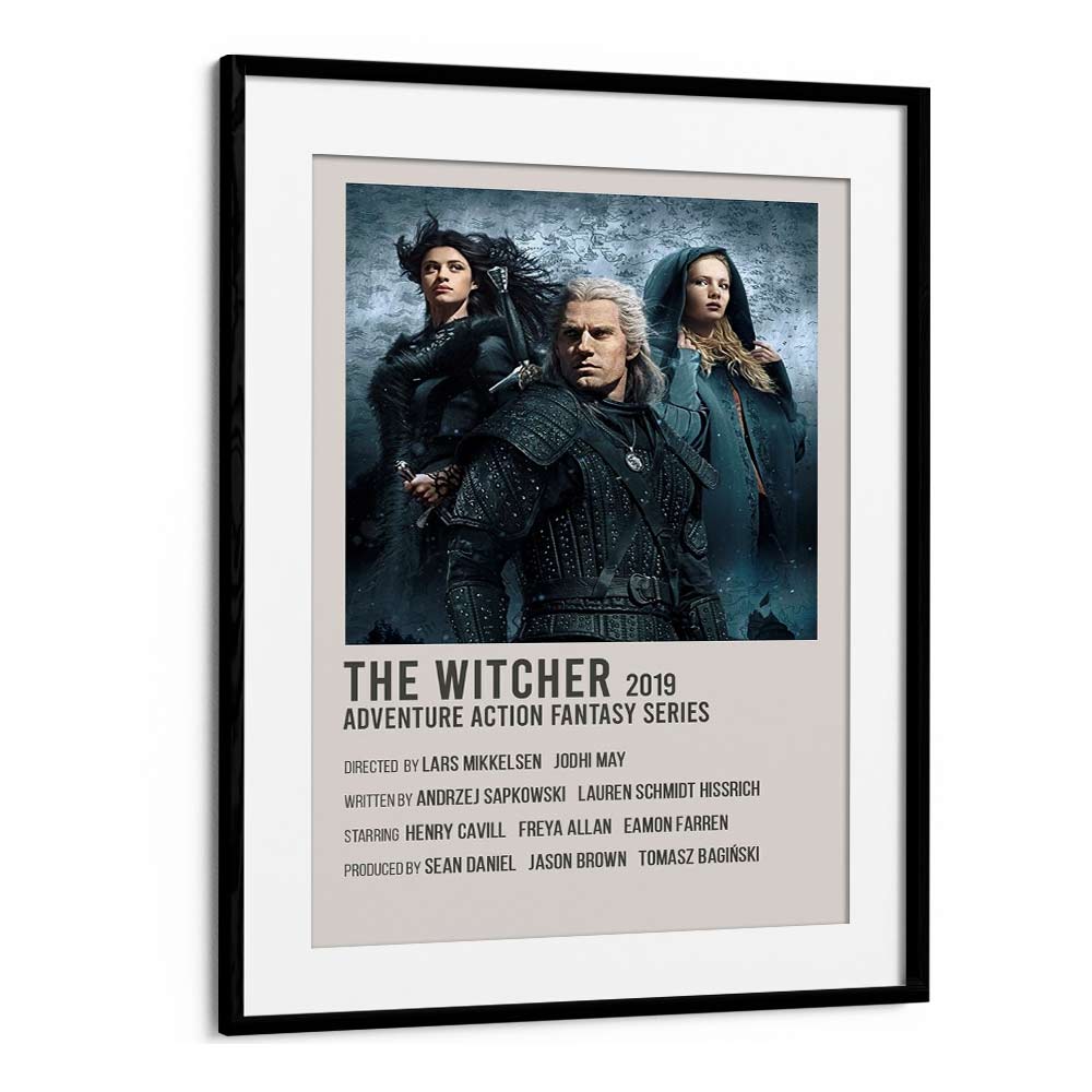 The Witcher 2019 Movie Posters in Black Frame With Mount