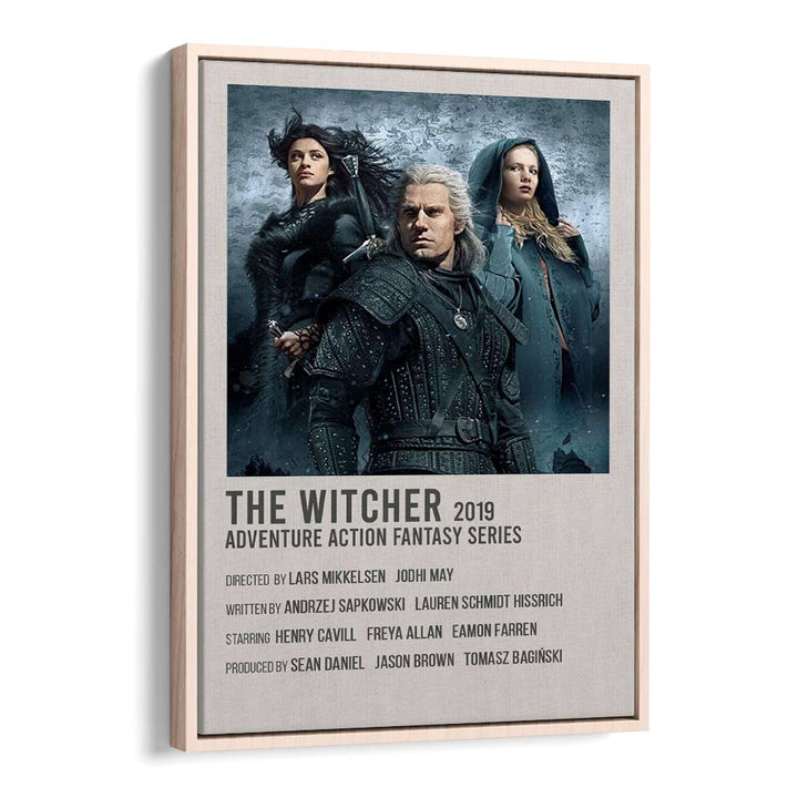 The Witcher 2019 Movie Posters in Oak Wood Floater Frame