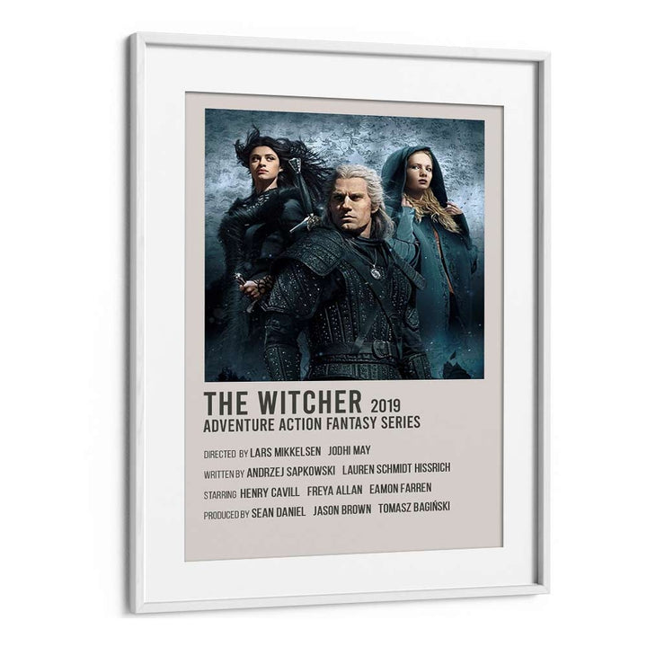 The Witcher 2019 Movie Posters in White Frame With Mount