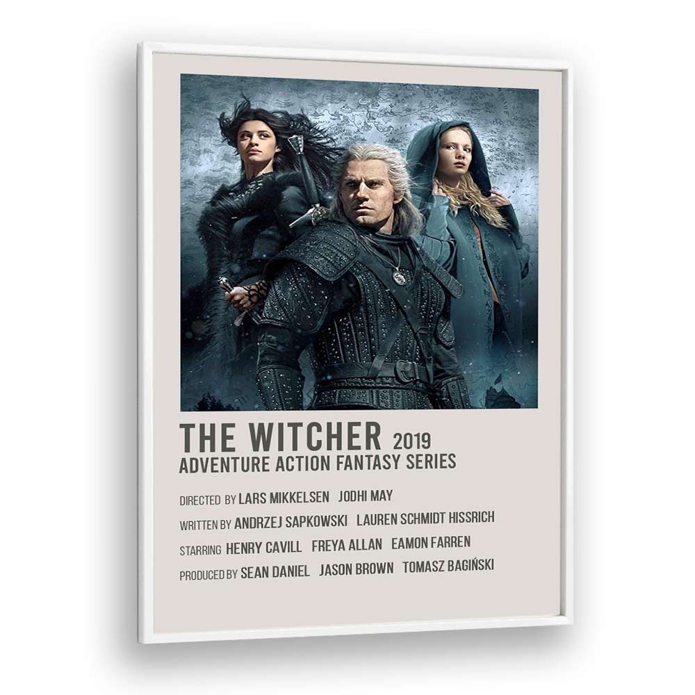 The Witcher 2019 Movie Posters in White Plain Frame