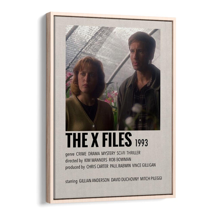 The X Files 1993 Movie Posters in Oak Wood Floater Frame