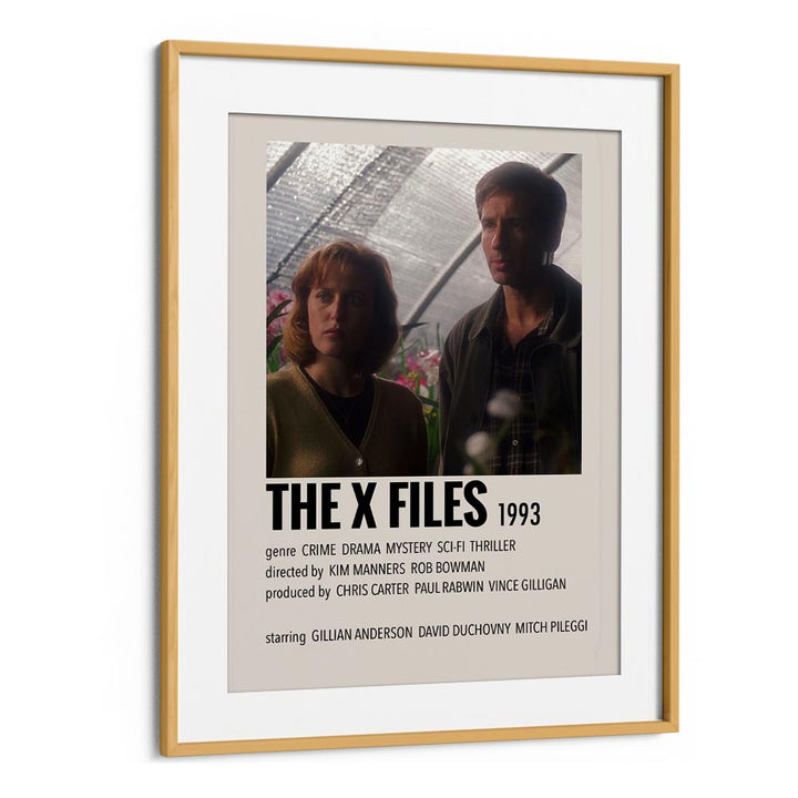 The X Files 1993 Movie Posters in Oak Wood Frame With Mount