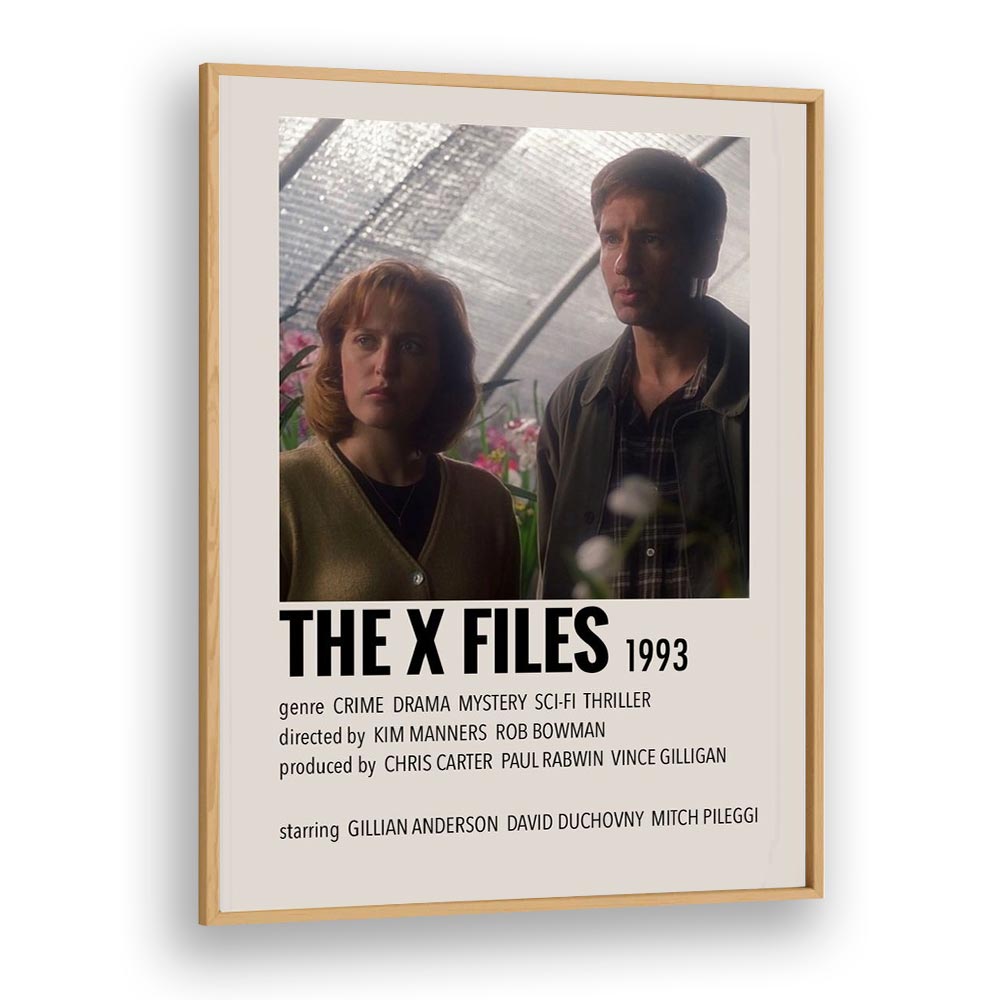 The X Files 1993 Movie Posters in Oak Wood Plain Frame