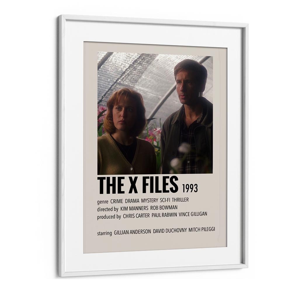 The X Files 1993 Movie Posters in White Frame With Mount