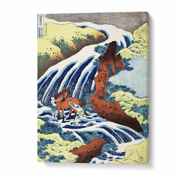 The Yoshitsune Horse-washing Falls At Yoshino, Izumi Province (1833–1834) By Katsushika Hokusai Japanese Paintings in Gallery Wrap