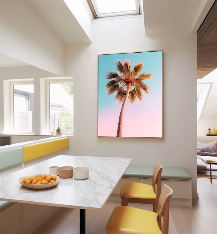 Brighten your space with THE PASTEL PALM, BEACH PAINTINGS by Philippe Hugonnard, adding tropical elegance to any room.