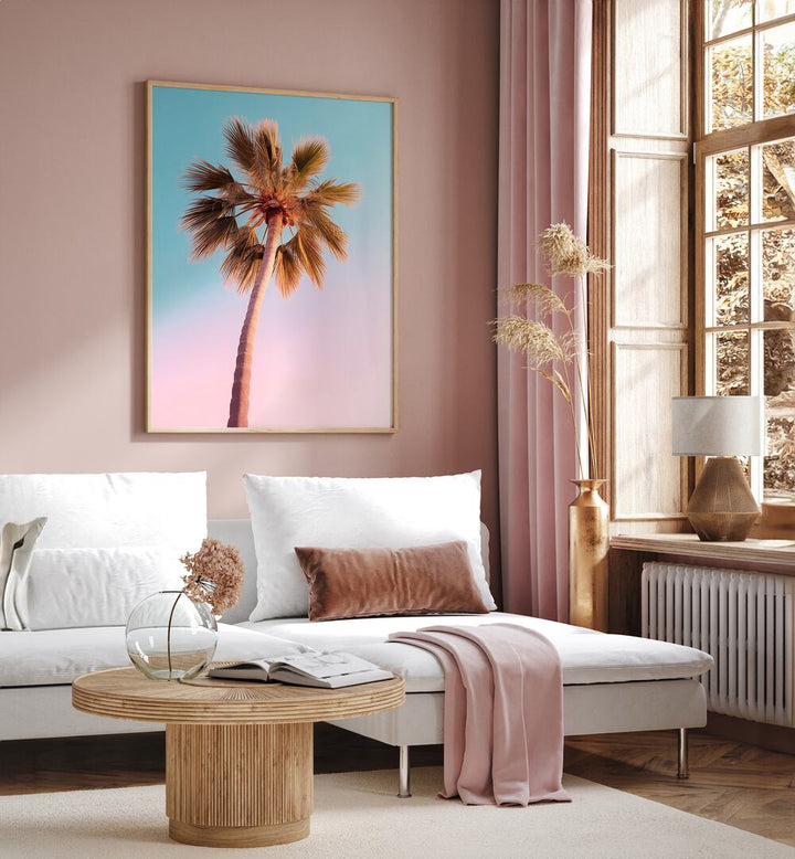 Brighten your space with THE PASTEL PALM, BEACH PAINTINGS by Philippe Hugonnard, blending elegance and tropical flair.