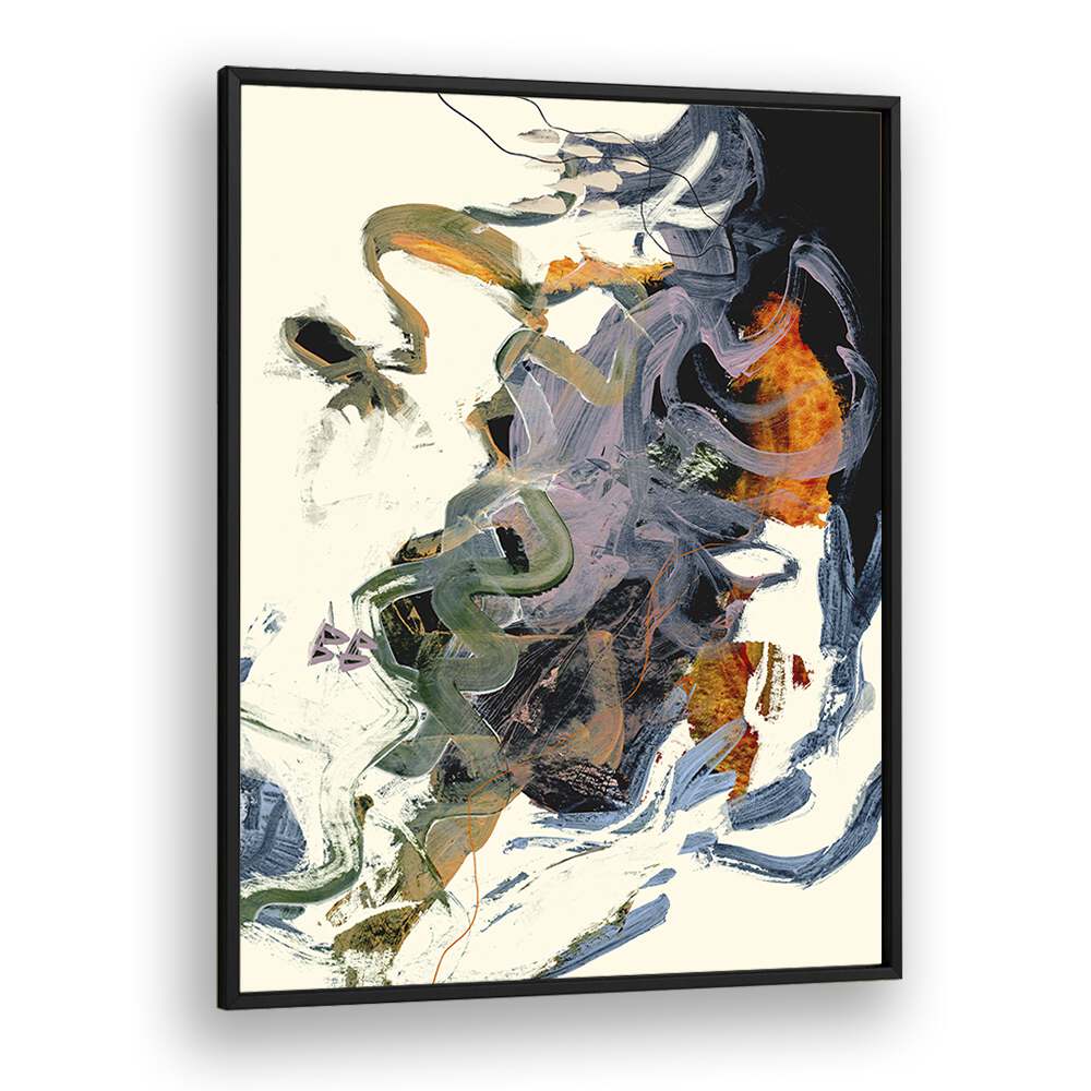 Theone By Dan Hobday Abstract Art Abstract Paintings in Black Plain Frame