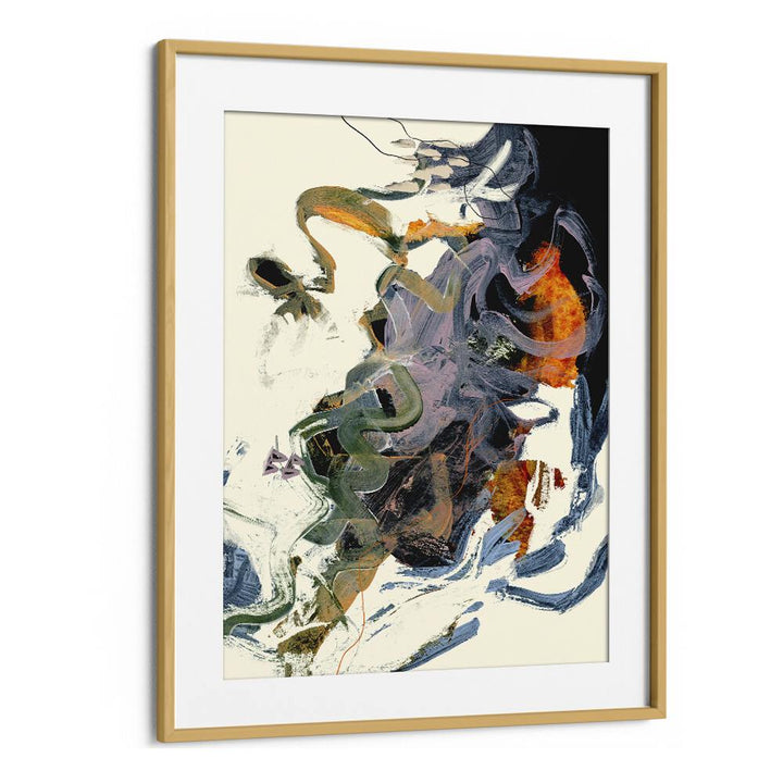 Theone By Dan Hobday Abstract Art Abstract Paintings in Oak Wood Frame With Mount