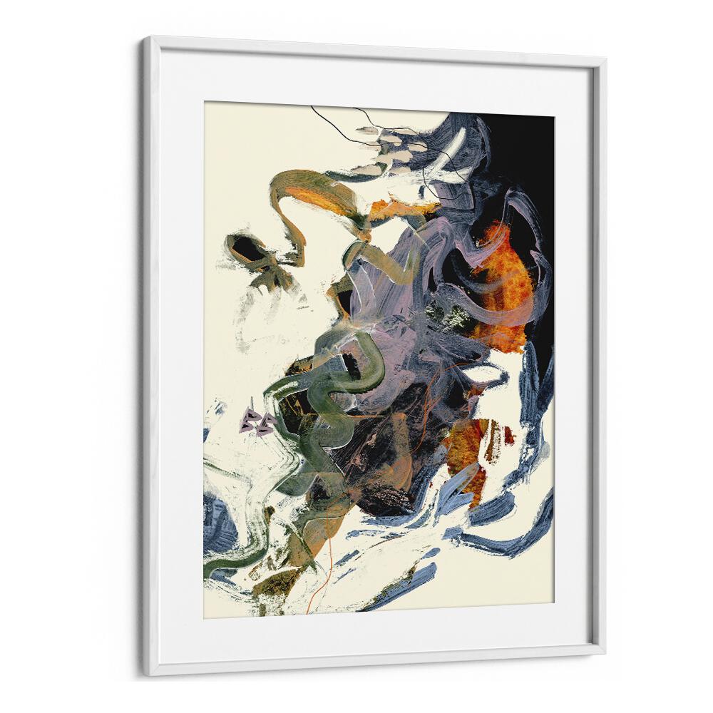 Theone By Dan Hobday Abstract Art Abstract Paintings in White Frame With Mount