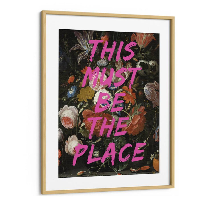 This Must Be a Place by the Art Concept Altered Art Prints in Oak Wood Frame With Mount