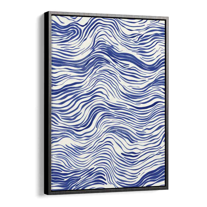 Tidal Waves I Beach Prints Coastal Wall Art in Black Floater Frame