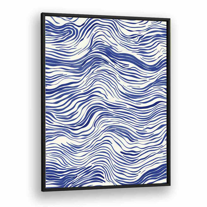 Tidal Waves I Beach Prints Coastal Wall Art in Black Plain Frame