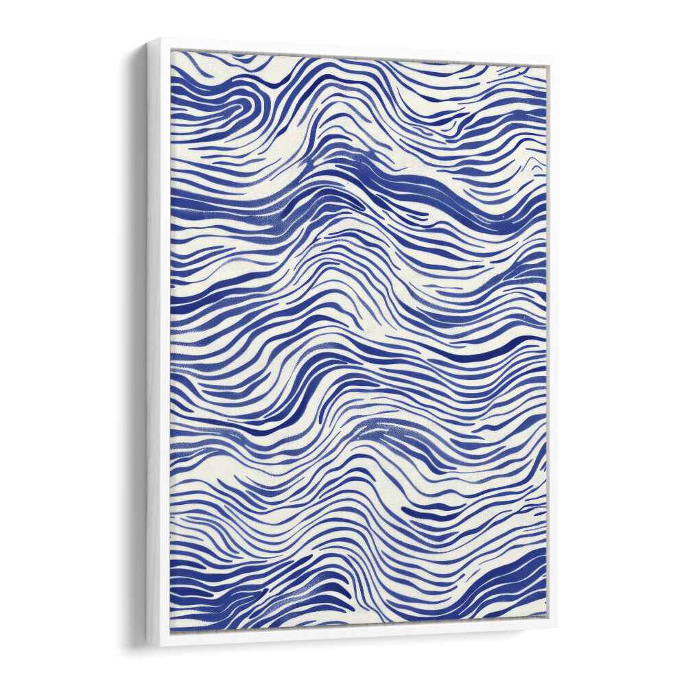 Tidal Waves I Beach Prints Coastal Wall Art in White Floater Frame