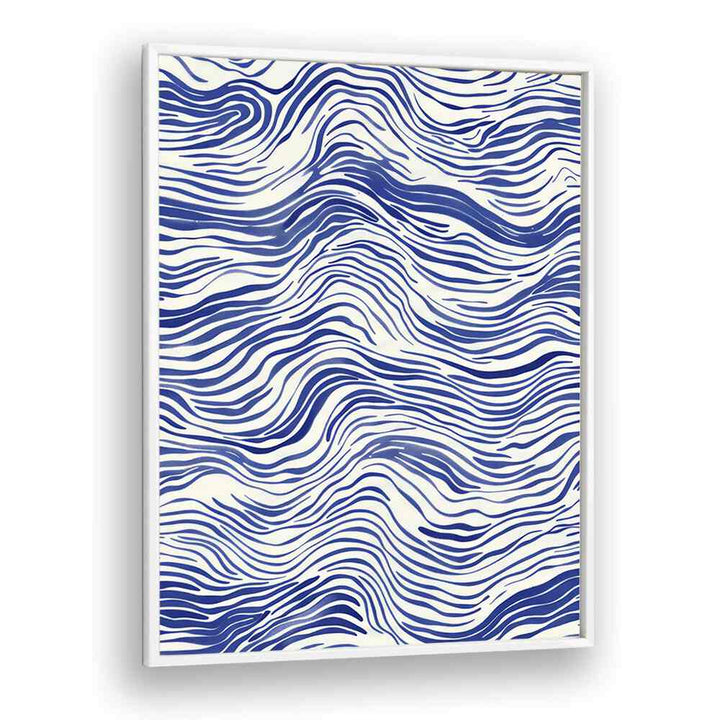 Tidal Waves I Beach Prints Coastal Wall Art in White Plain Frame