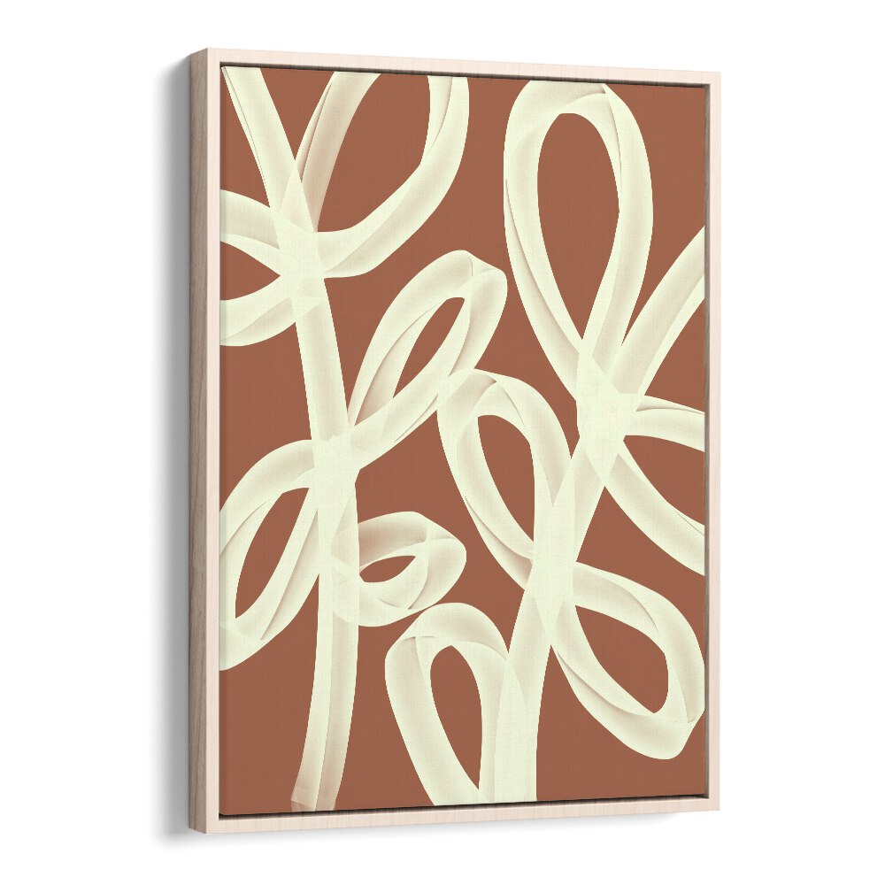 Ties by Yopie Studio Abstract Paintings Abstract Art Prints in Oak Wood Floater Frame