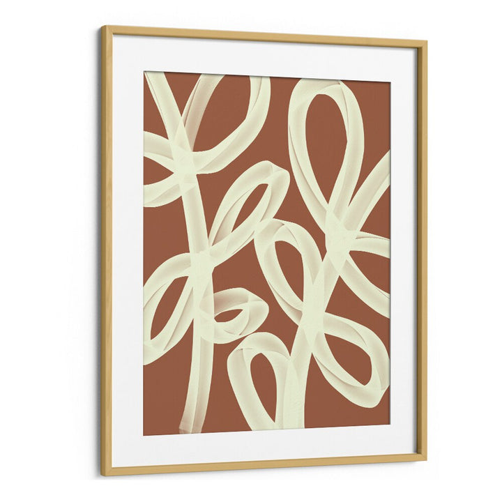 Ties by Yopie Studio Abstract Paintings Abstract Art Prints in Oak Wood Frame With Mount