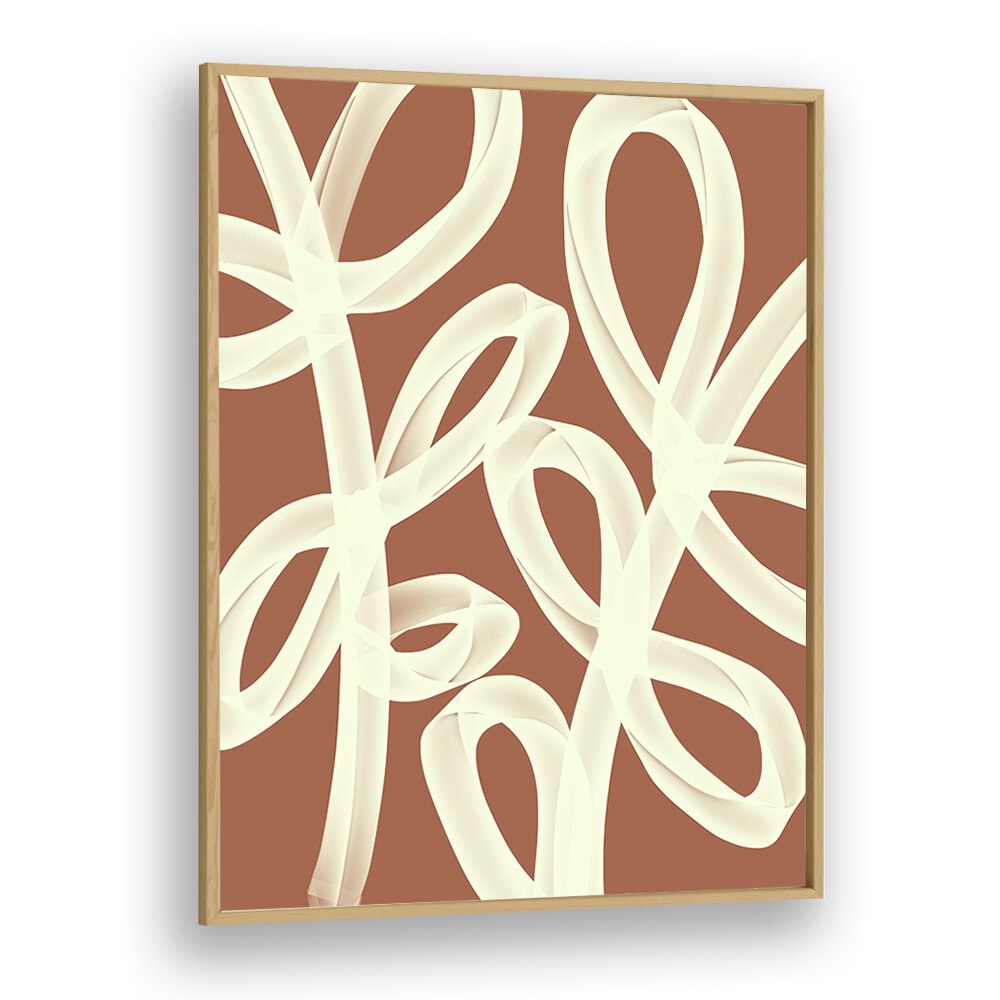 Ties by Yopie Studio Abstract Paintings Abstract Art Prints in Oak Wood Plain Frame