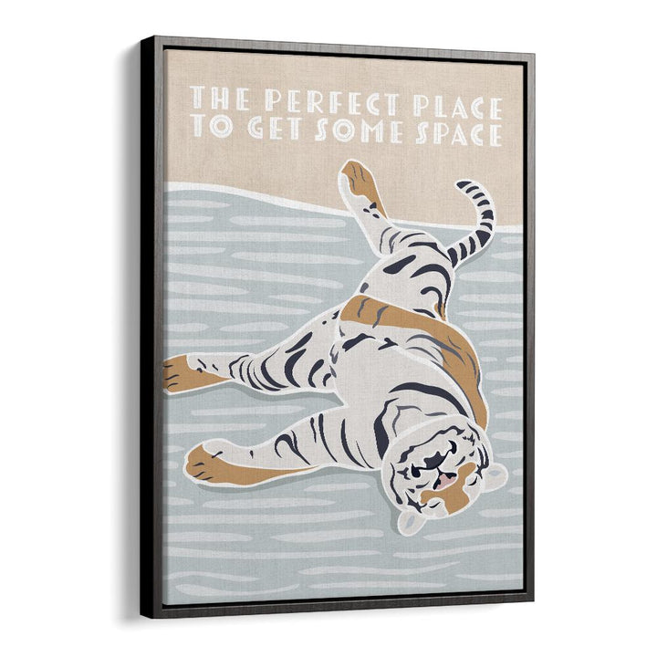 Tiger Typography Kids Quote By Sarah Manovski Kids Art Paintings in Black Floater Frame