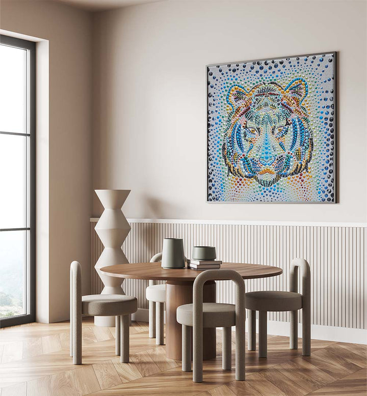 Colorful TIGER FACE, KIDS ROOM PAINTINGS brighten up any toddler's space, sparking imagination and adventure.