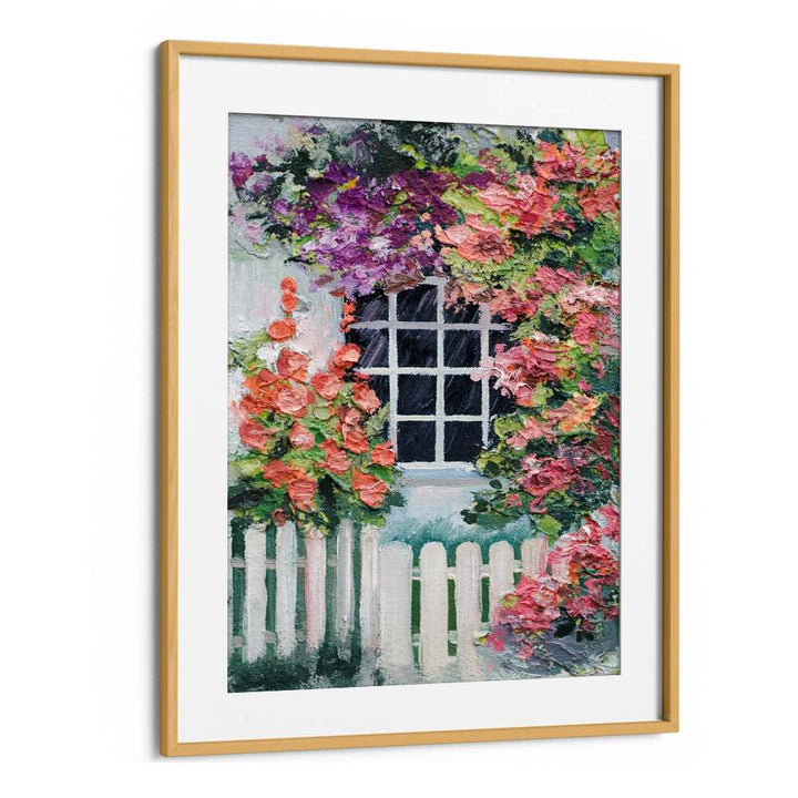 Timeless Elegance Vintage European Paintings in Oak Wood Frame With Mount