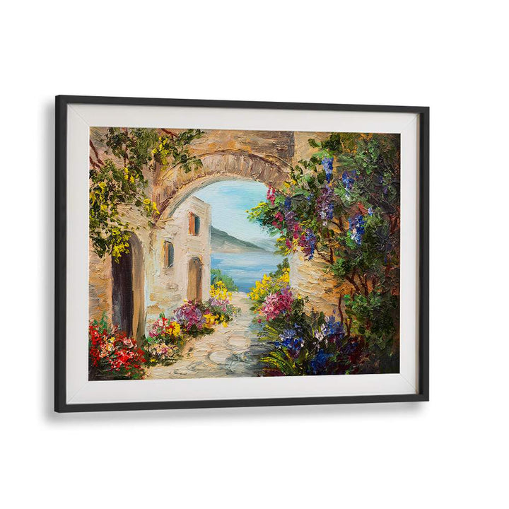 Timeless Venice Vintage European Paintings in Black Frame With Mount