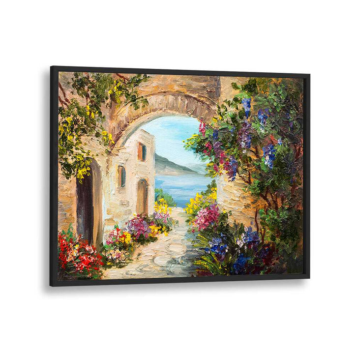 Timeless Venice Vintage European Paintings in Black Plain Frame