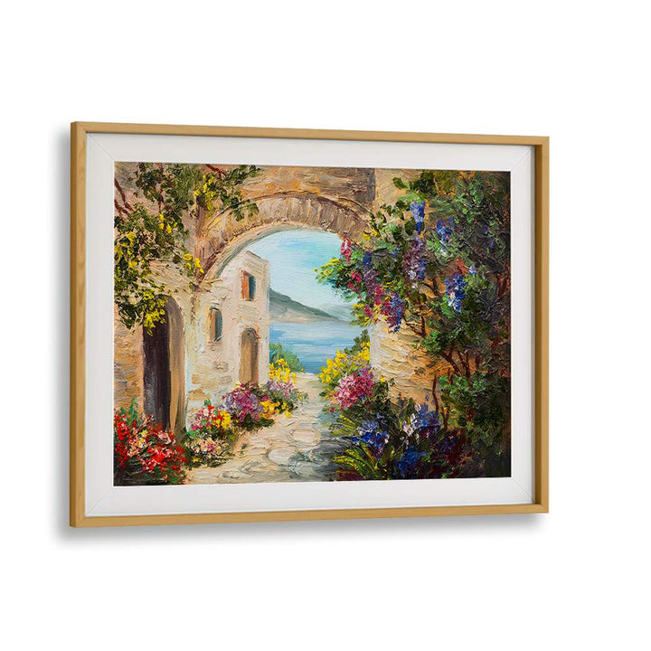 Timeless Venice Vintage European Paintings in Oak Wood Frame With Mount