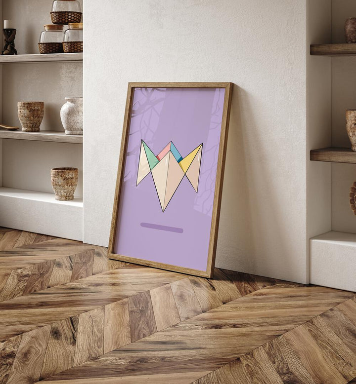 Tipi Tipi Top By Samridhi Sharma Gaming Posters in Oak Wood Plain Frame placed on a Wooden Floor 