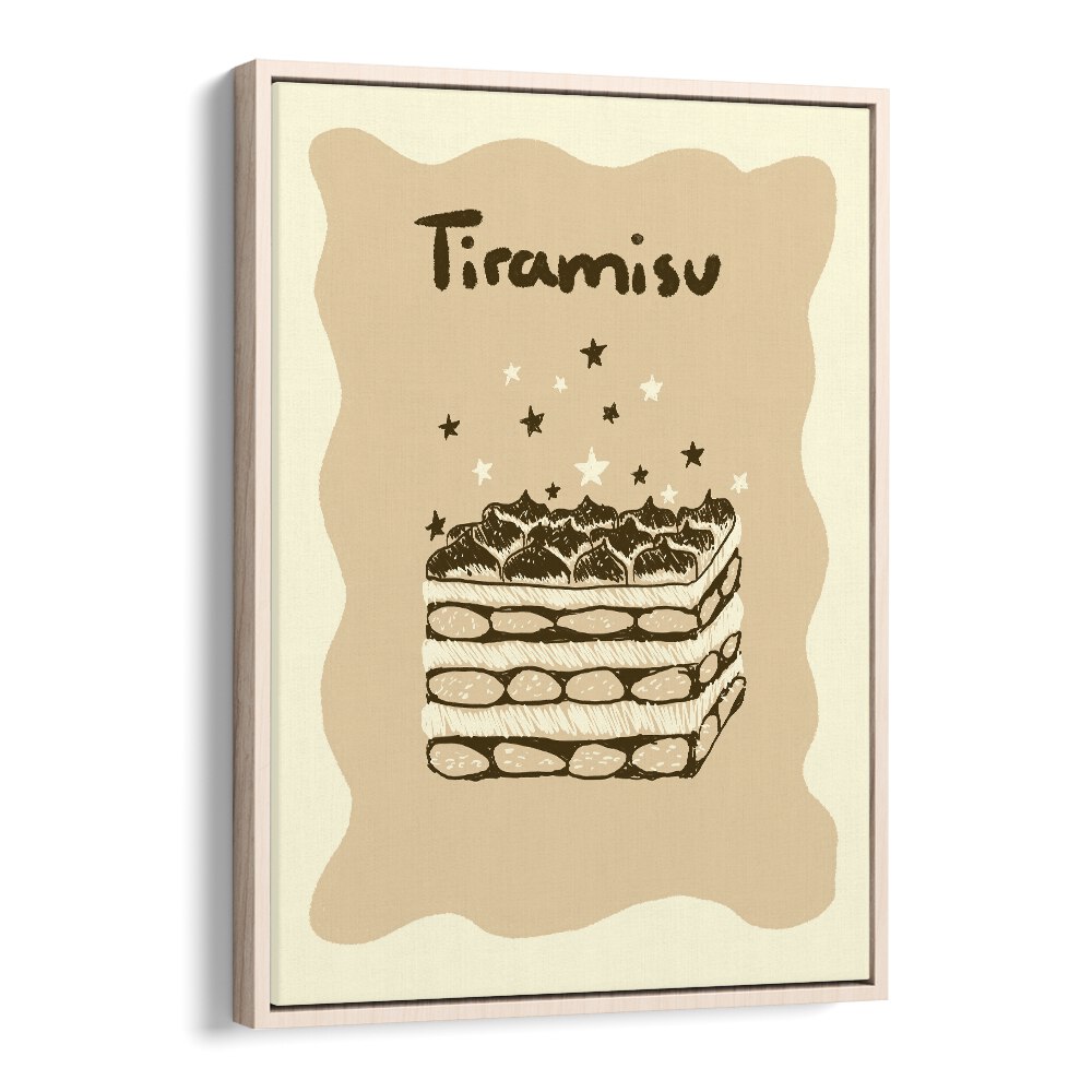 Tiramisu by Studio Dolci Kitchen Posters in Oak Wood Floater Frame